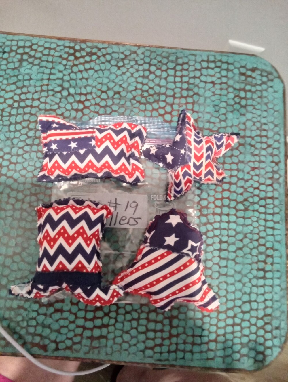 Patriotic Stars & Stripes Red, White&Blue Handmade Bowl Fillers Americana Decor